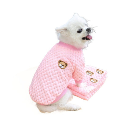Big dog dog clothes cat pet clothes autumn and winter new pet supplies two feet clothing plaid