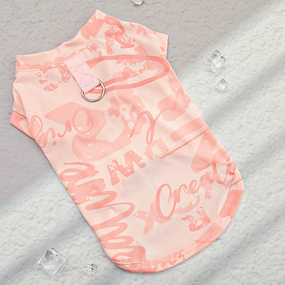 Ice silk cool clothes, vest, waistcoat, and dog clothes