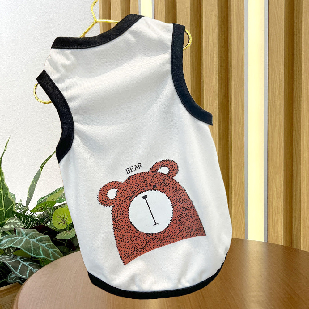 Puppy dog clothes summer thin cat Bichon French bulldog small medium-sized dog pet summer vest  Nordic wind