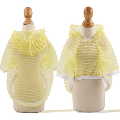 Spring/Summer Breathable Clothes for Cats and dogs Sunscreen vest Hooded pet supplies for small medium sized dogs