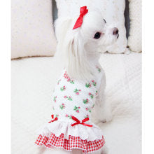 New dog cat pet princess dress wedding dress small rose spring summer autumn new