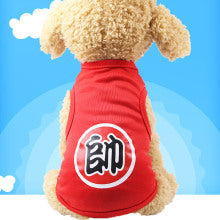 Cartoon pet vest Teddy puppy dog clothes spring and summer Small dog poodle cat supplies clothes