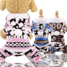 Autumn and winter Coral velvet pet supplies Dog Clothes Cat Clothes four-legged fleece coat Teddy small medium-sized dog warm