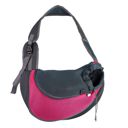 Breathable mesh comfort dog and cat single-shoulder bag