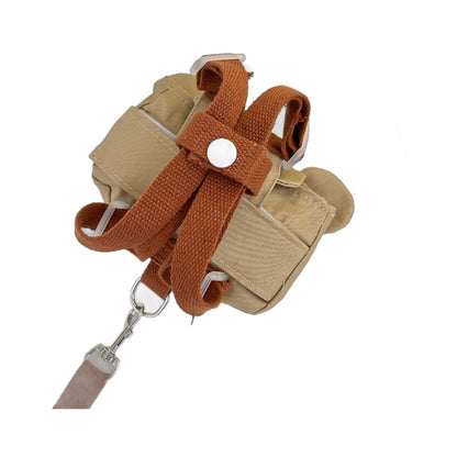 Pet dog chest and back harness double shoulder bag for cats when going outdoors with a leash