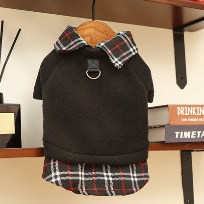 Cat and dog clothing and accessories - new styles for autumn and winter, in college style, with fleece fabric, for pets.