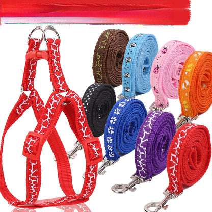 Nylon outdoor explosion-proof impact leash walking dog chain cat traction chest strap supplies manufacturers wholesale