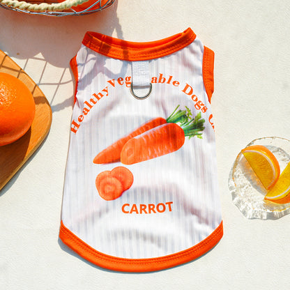 Ice silk spring and summer new fruit pattern clothing small, medium and large dog cat pet clothes dog clothes factory direct sales can be customized