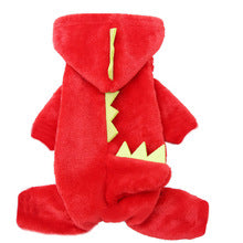 Autumn and winter warm four-legged small medium-sized dog dog cat dinosaur into pet clothing manufacturers wholesale